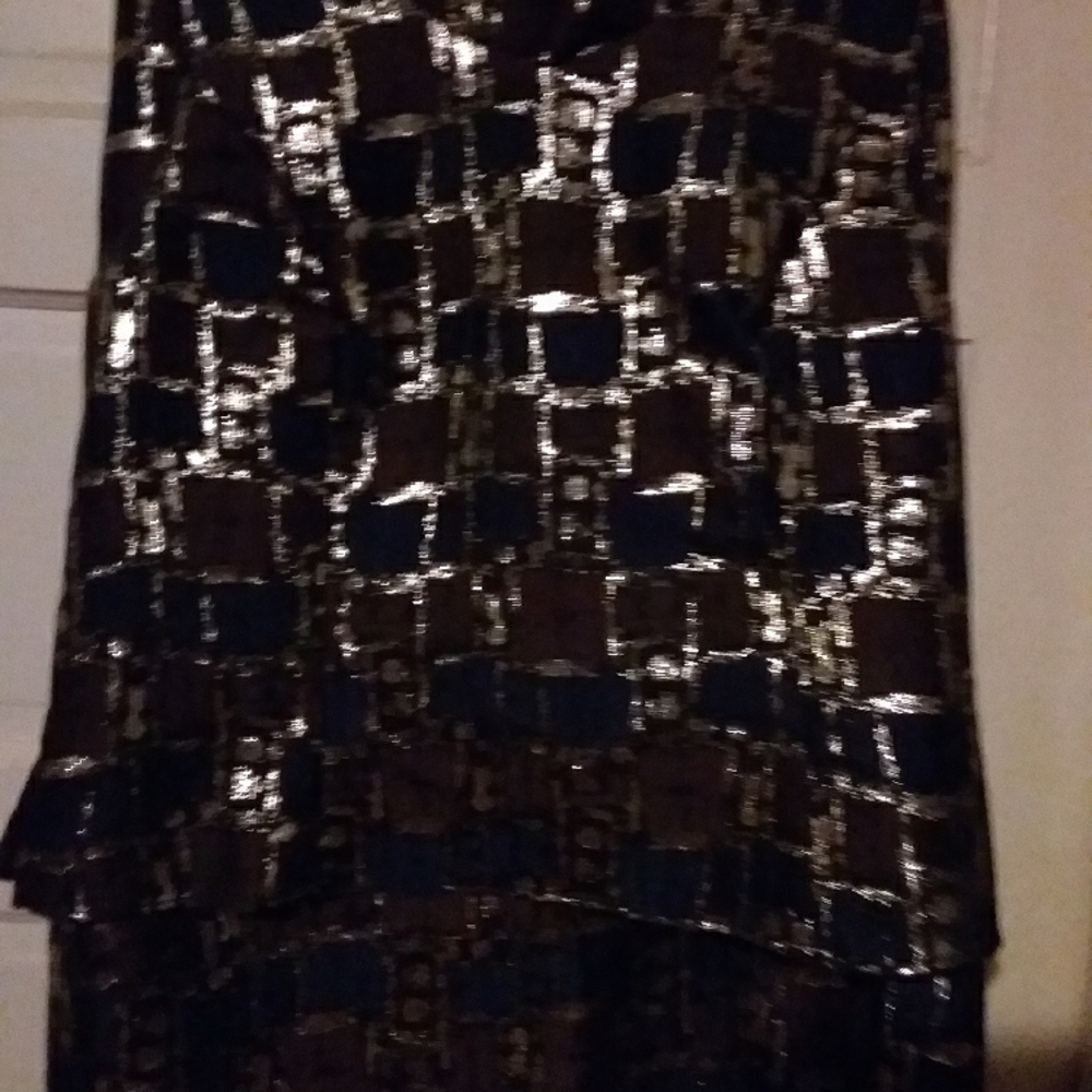 Black and Gold Patterned Dress